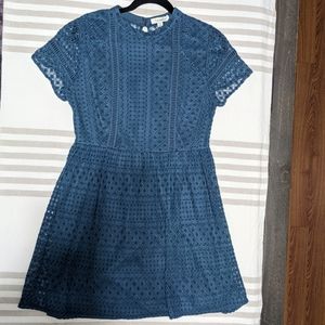 Francesca's Lace Blue Dress